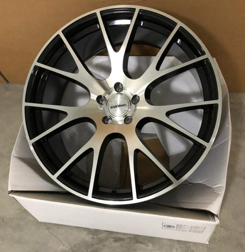 KILLERWHEELS 1593 22X9 +35 5X114.3 73.1 GLOSS BLACK/MACHINE FACE