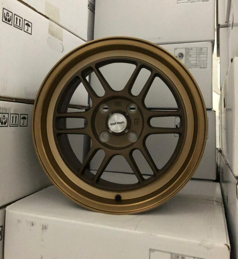 KILLERWHEELS 1499 16X7 +35 4X100 73.1 BRONZE AND MACHINE LIP WITH BRONZE CLEAR - Imagen 3