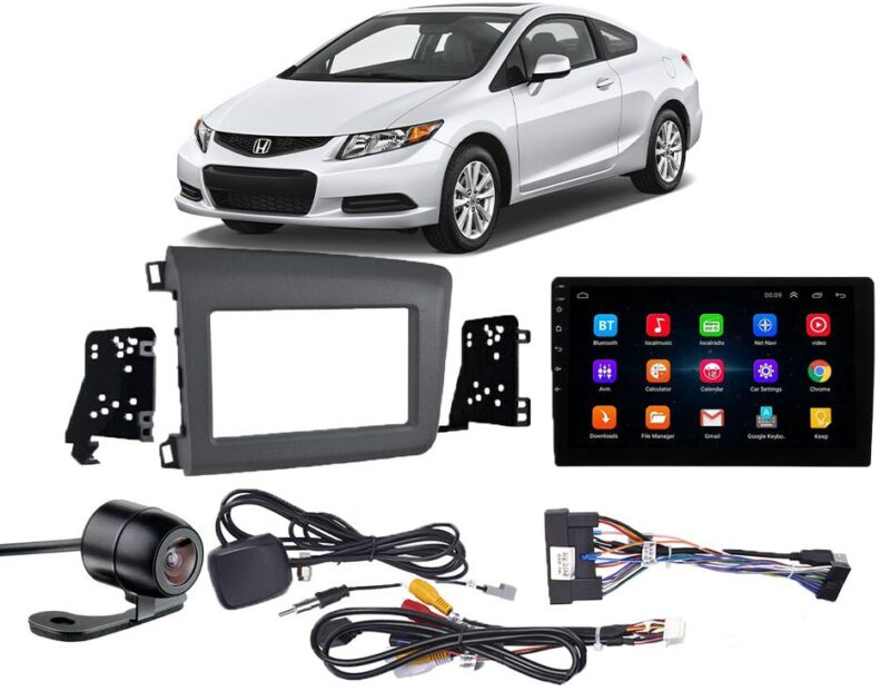 KIT RADIO + RADIO 10 PULGADAS ANDROID + CAMARA + CABLEADO CIVIC 2012