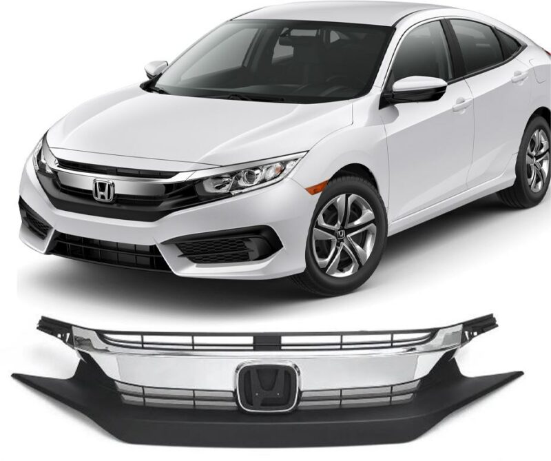 PARRILLA BLACK CHROME CIVIC 2016-2018