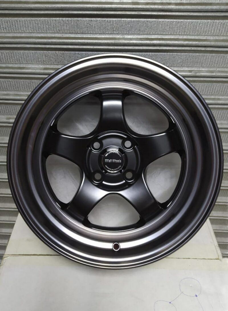 KILLERWHEELS LG31 15X7.5 +15 4X100 73.1 NEGRO MATTE/NEGRO BRILLO LIP