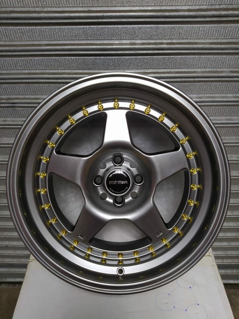 KILLERWHEELS 2214 17X8.5 +20 4X100 73.1 HB GOLD RIVETS