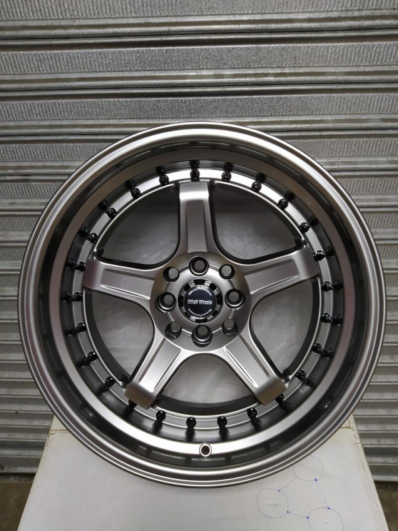 KILLERWHEELS 5126 17X8.5 +20 4X100/4X114.3 73.1 HB BLACK RIVETS
