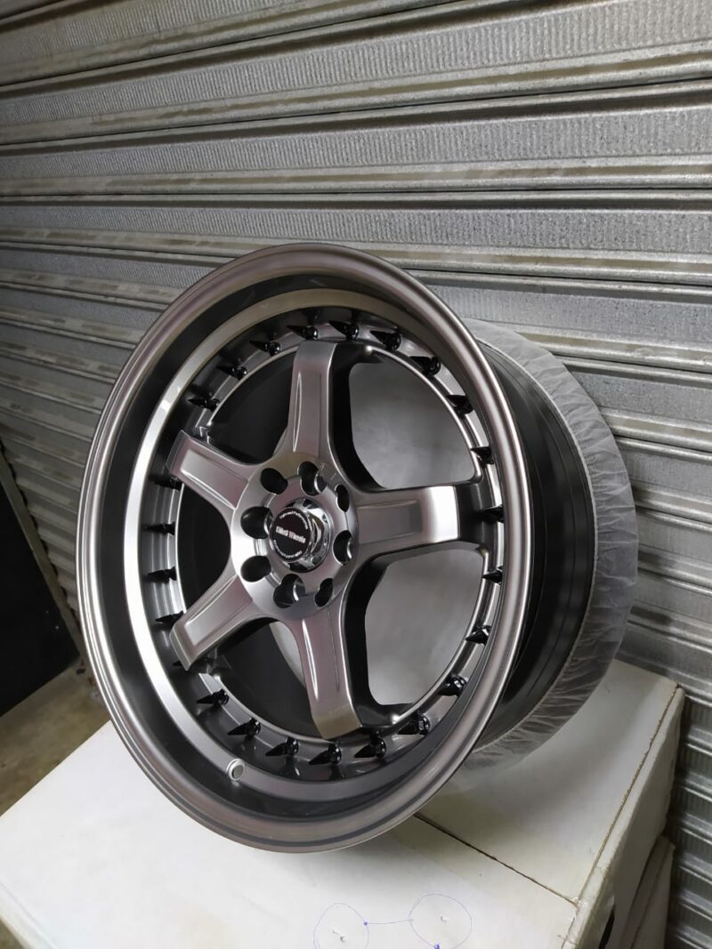 KILLERWHEELS 5126 17X8.5 +20 4X100/4X114.3 73.1 HB BLACK RIVETS - Imagen 3