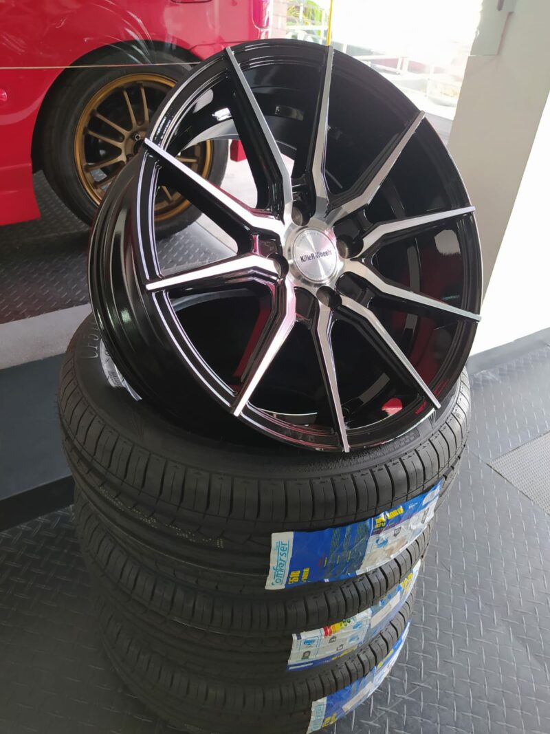 KILLERWHEELS 2099 16X7  4X100 73.1 HYPER BLACK/MF - Imagen 3